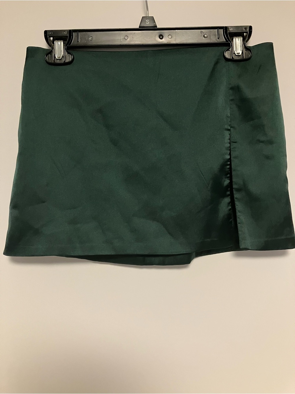 Edikted Forest Green Mini Skirt with Side Slit
